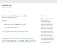 Tablet Screenshot of eclecticgeek.com